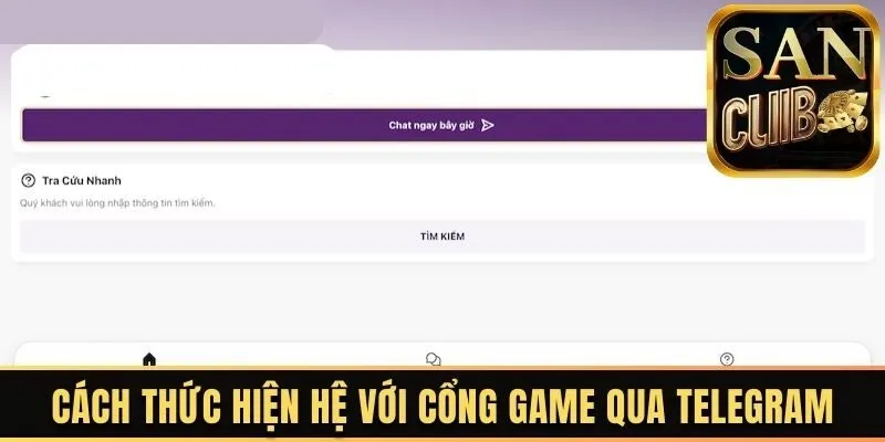 Cách thức hiện hệ với cổng game qua Telegram