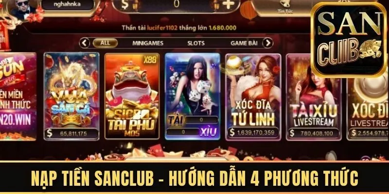 nạp tiền sanclub