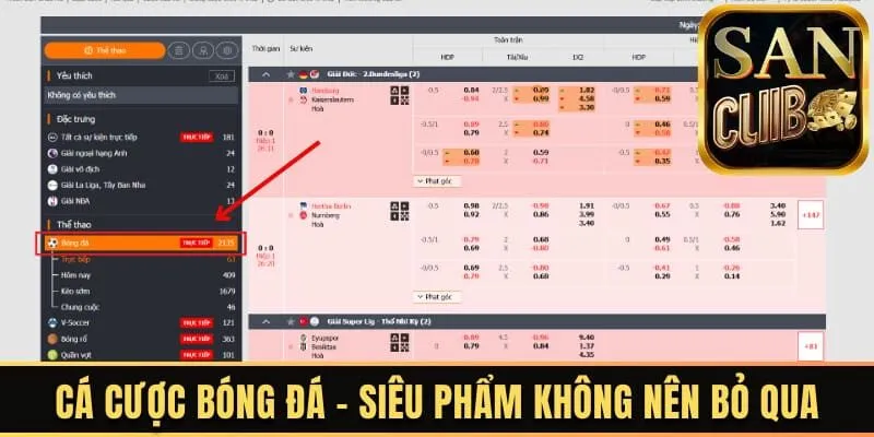 Cá cược bóng đá - siêu phẩm không nên bỏ qua