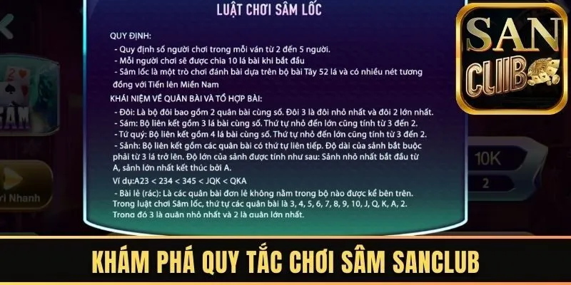 Khám phá quy tắc chơi Sâm Sanclub