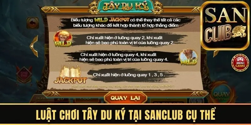 Quy luật và tỷ lệ thưởng cụ thể trong tây du ký Sanclub