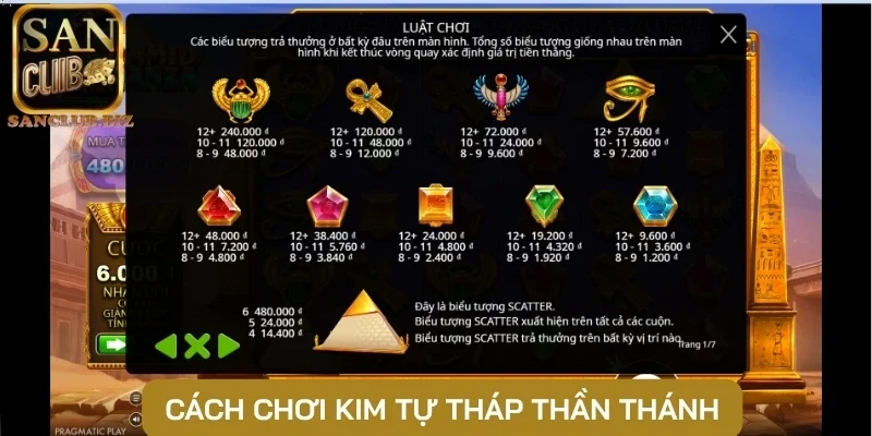 Cách chơi Kim Tự Tháp Thần Thánh