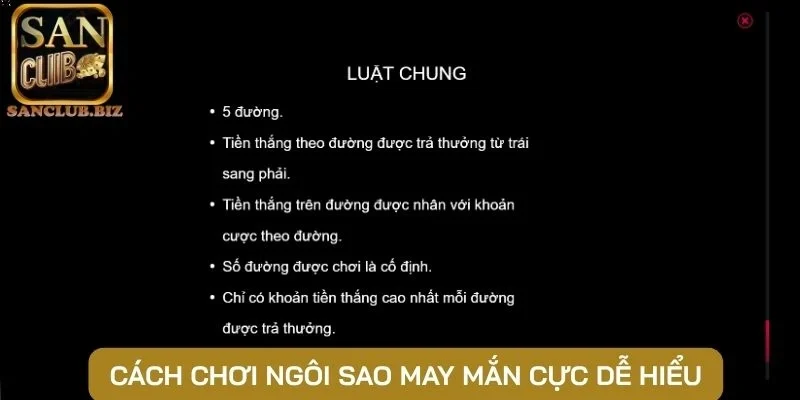 Cách chơi Ngôi Sao May Mắn cực dễ hiểu